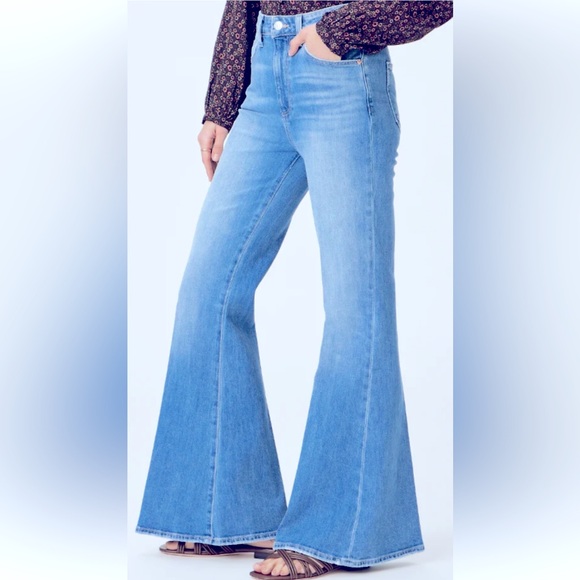 PAIGE Denim - Women's Light Blue Flared Jeans